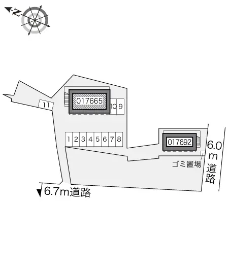 ★手数料０円★春日井市穴橋町１丁目　月極駐車場（LP）